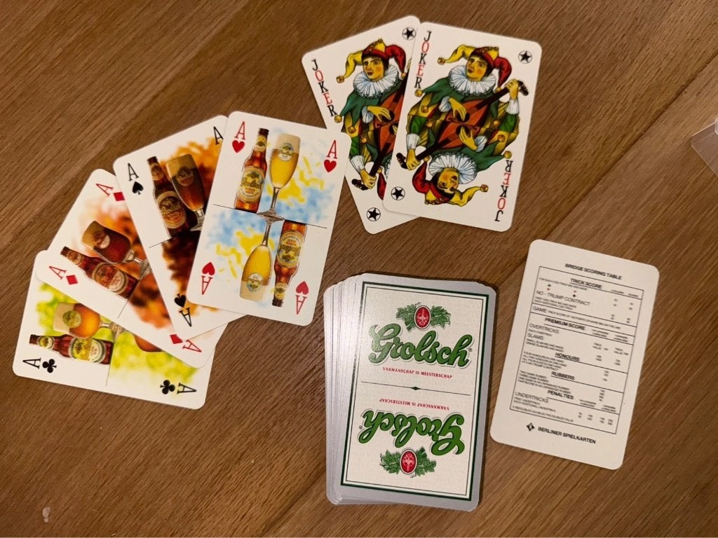 Jeu de cartes vintage bière Grolsch Berliner Spielkarten, Collections, Enlèvement ou Envoi, Neuf, Carte(s) à jouer