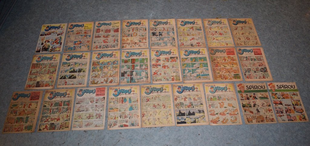 lot 25 BD journal spirou 1945 1946 1947, Enlèvement ou Envoi, Utilisé