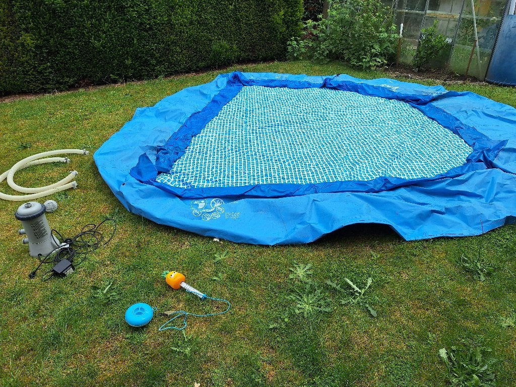 Zwembad 460cm x 85cm + verwarmingsmatten, Jardin & Terrasse, Piscines, Utilisé, Piscines hors sol, 80 à 120 cm, 400 cm ou plus