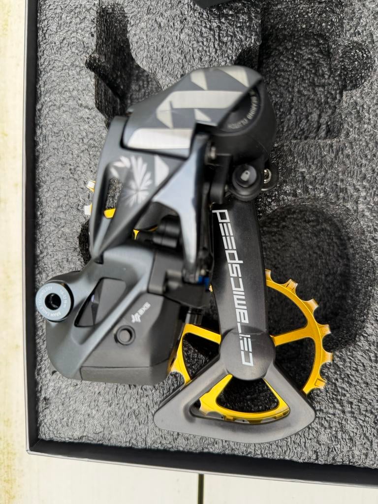 Sram xx1 derailleur axs met ceramicspeed kooi, Fietsen en Brommers, Fietsonderdelen, Ophalen of Verzenden, Zo goed als nieuw