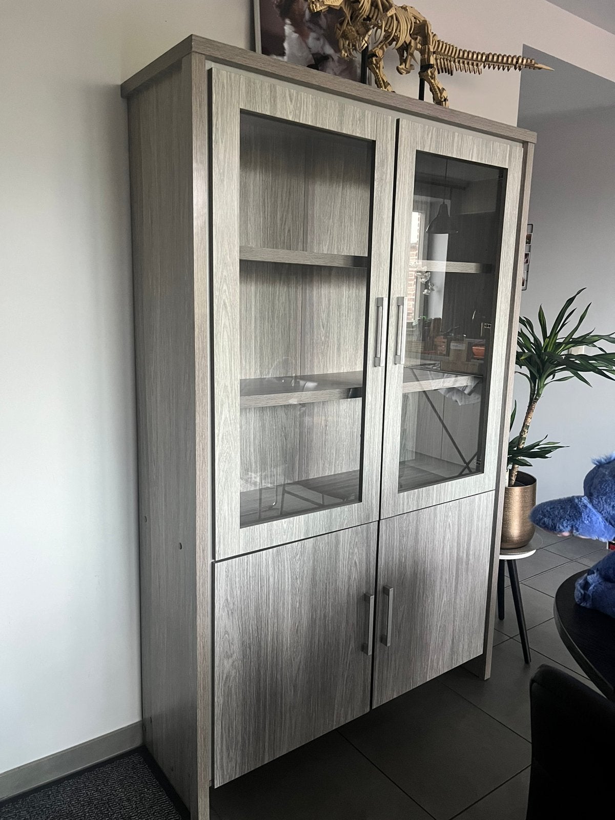 Vitrine kast, Huis en Inrichting, Kasten | Vitrinekasten, Ophalen, Zo goed als nieuw