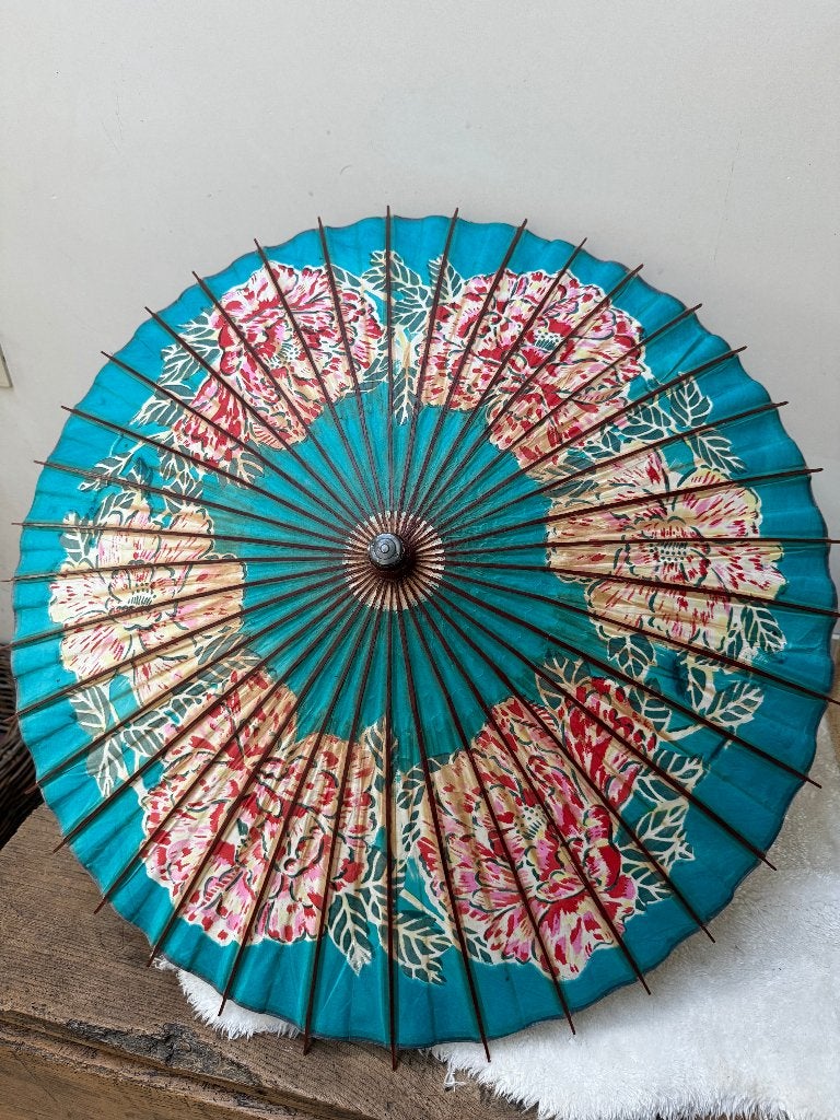 Antieke/Vintage Aziatische bamboe parasol, Ophalen