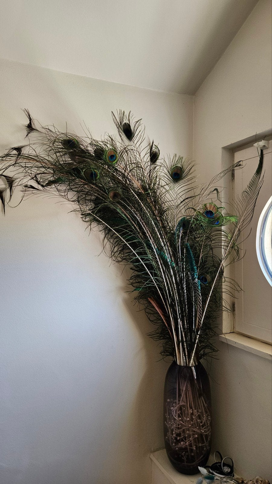 Pauwen veren decoratie, Huis en Inrichting, Ophalen