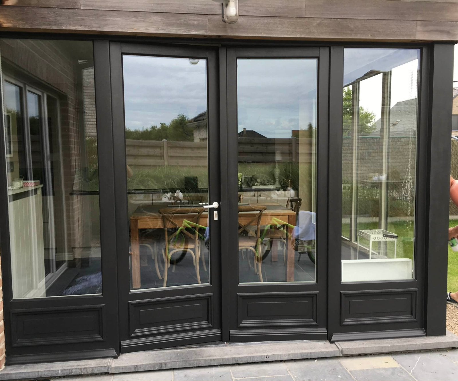 Mooie ramen in hout met dubbel glas, Doe-het-zelf en Bouw, Raamkozijnen en Schuifdeuren, Ophalen, Gebruikt