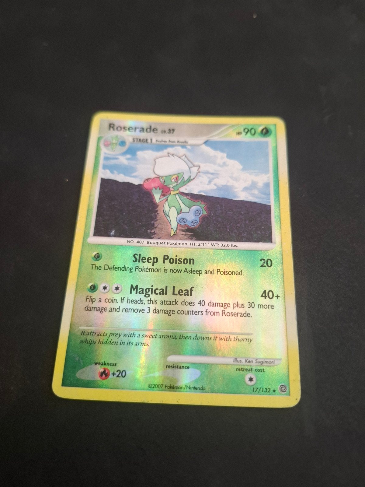 Carte Pokémon Roserade INVERSÉE HOLO 17/132 - Secret Wonders, Enlèvement ou Envoi