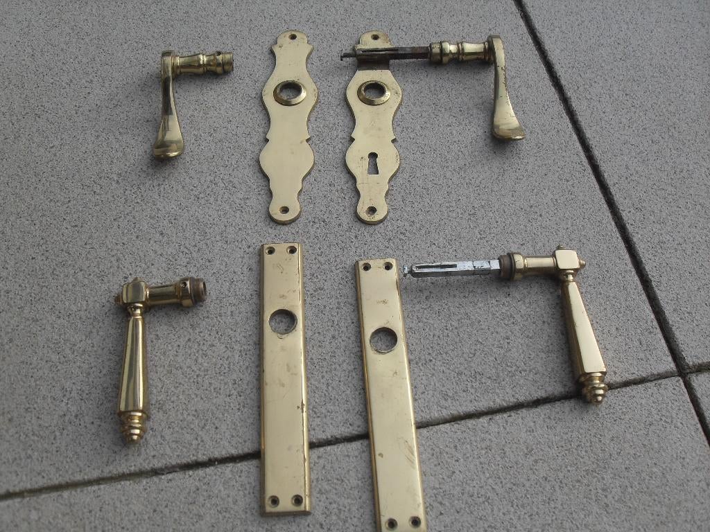 koperen koper  messing deurklink, Doe-het-zelf en Bouw, Ophalen of Verzenden, Gebruikt
