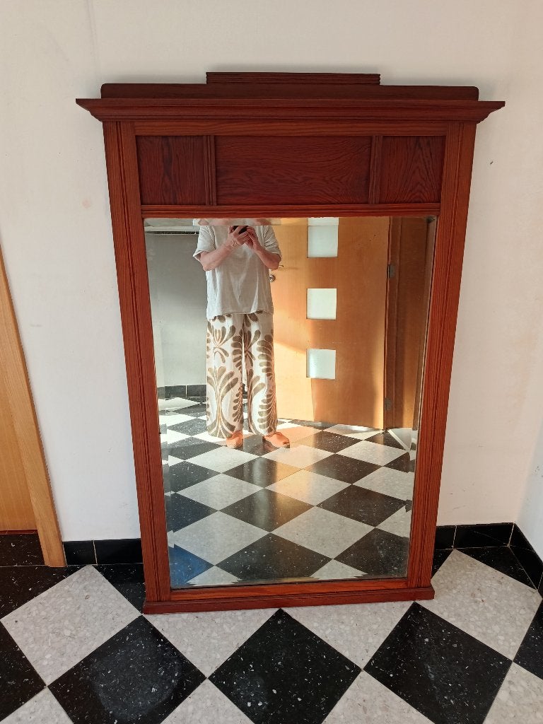 Mooie antieke spiegel in hout, Ophalen