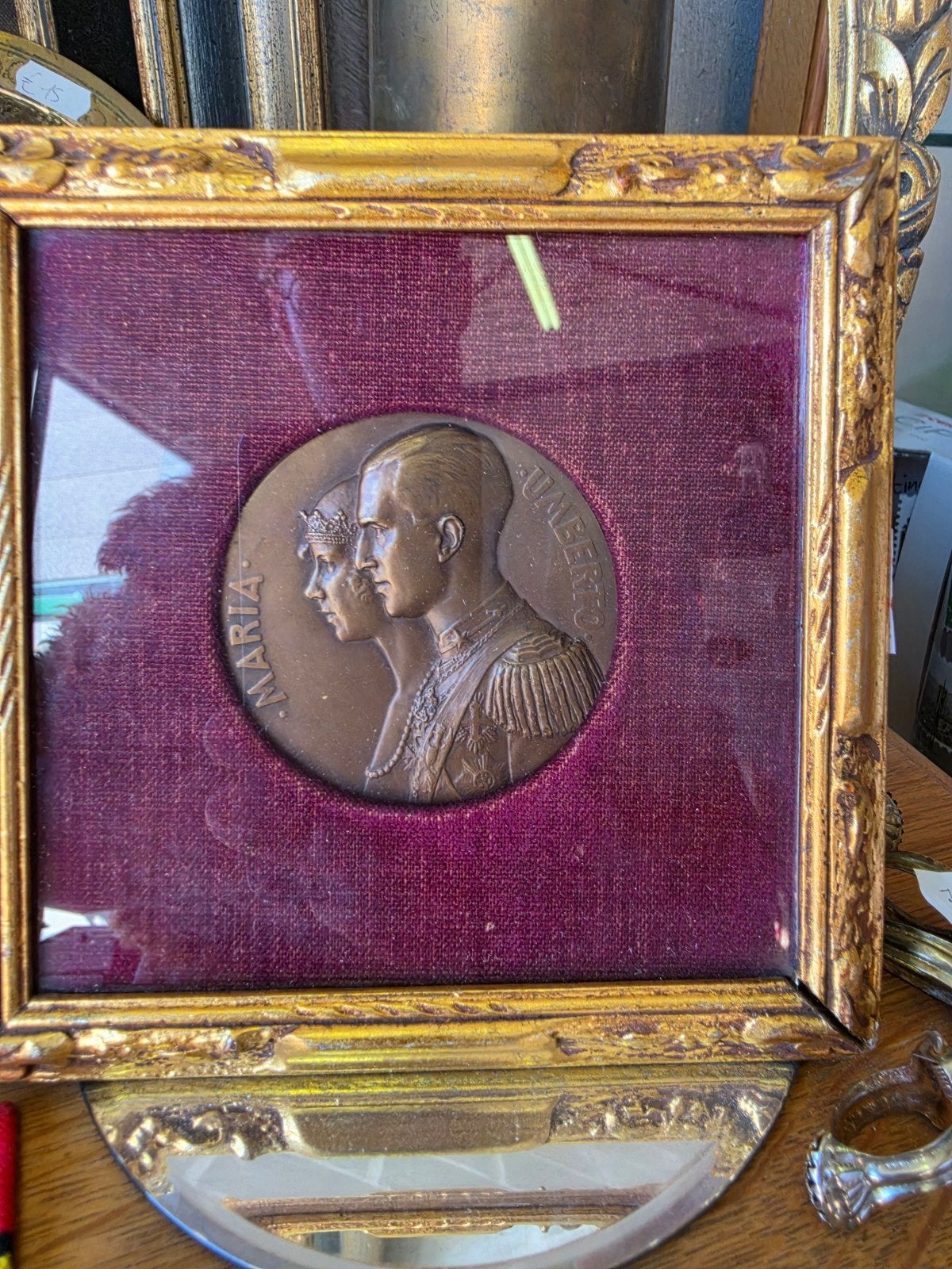Antieke bronzen medaille – huwelijk Umberto II & Marie José, Ophalen