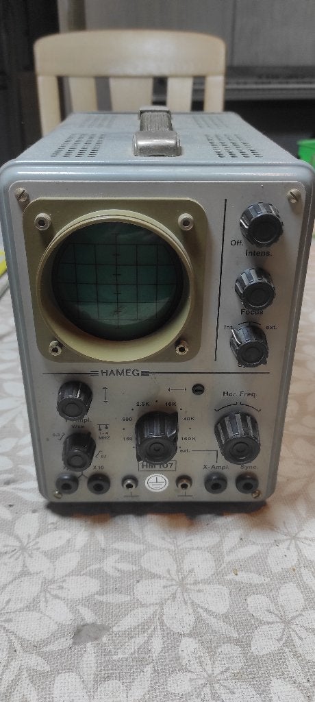 Oscilloscoop HAMEG.VINTAGE toestel.WERKT perfect., Ophalen of Verzenden, Gebruikt, Overige meters