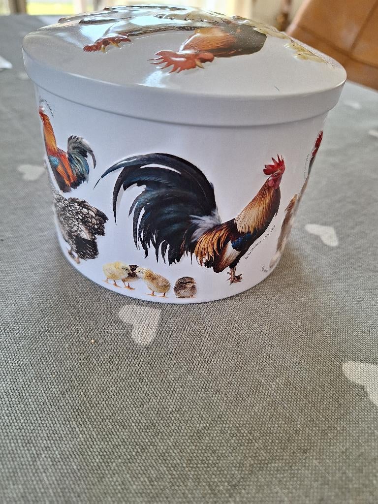 Blikken Doos met kippen (leeg) Leonidas, Ophalen, Zo goed als nieuw