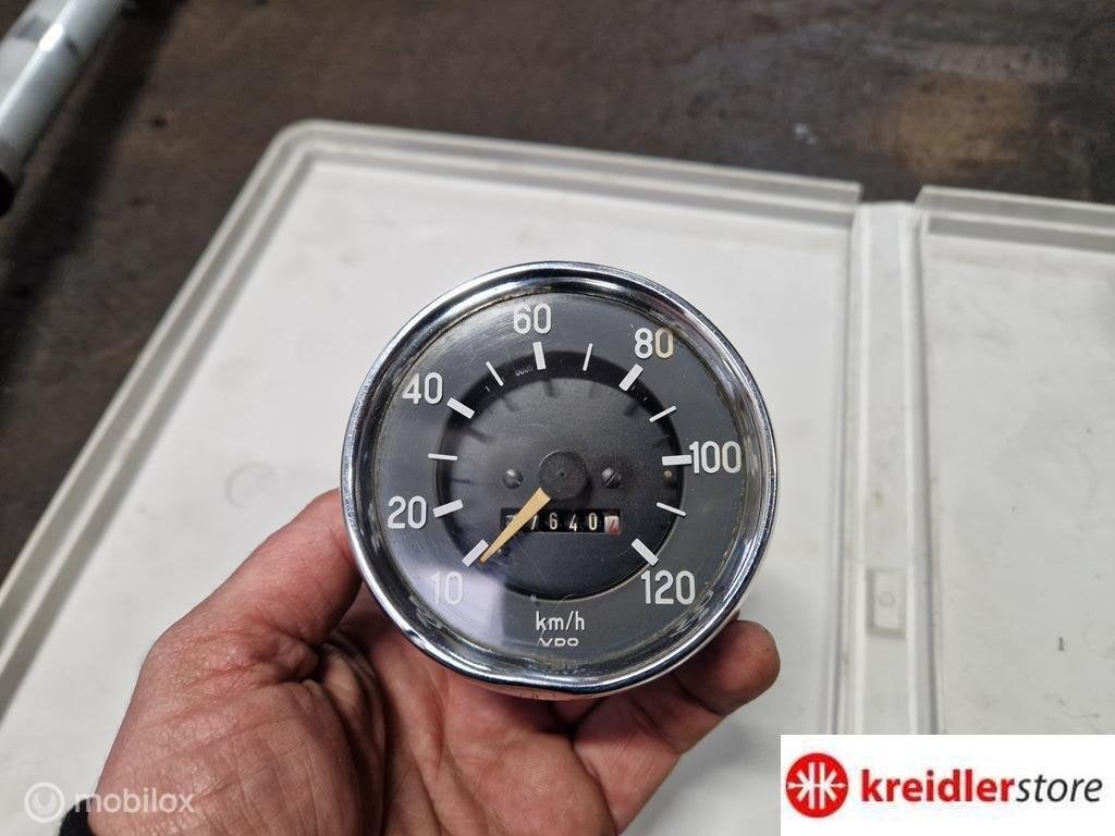 Kreidler VDO kilometer teller origineel voor cockpit, Vélos & Vélomoteurs, Enlèvement ou Envoi, Kreidler, Utilisé, Kreidler