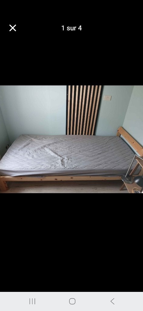 Lit ikea bois 1 personne, 90 cm, Une personne, Brun, Enlèvement