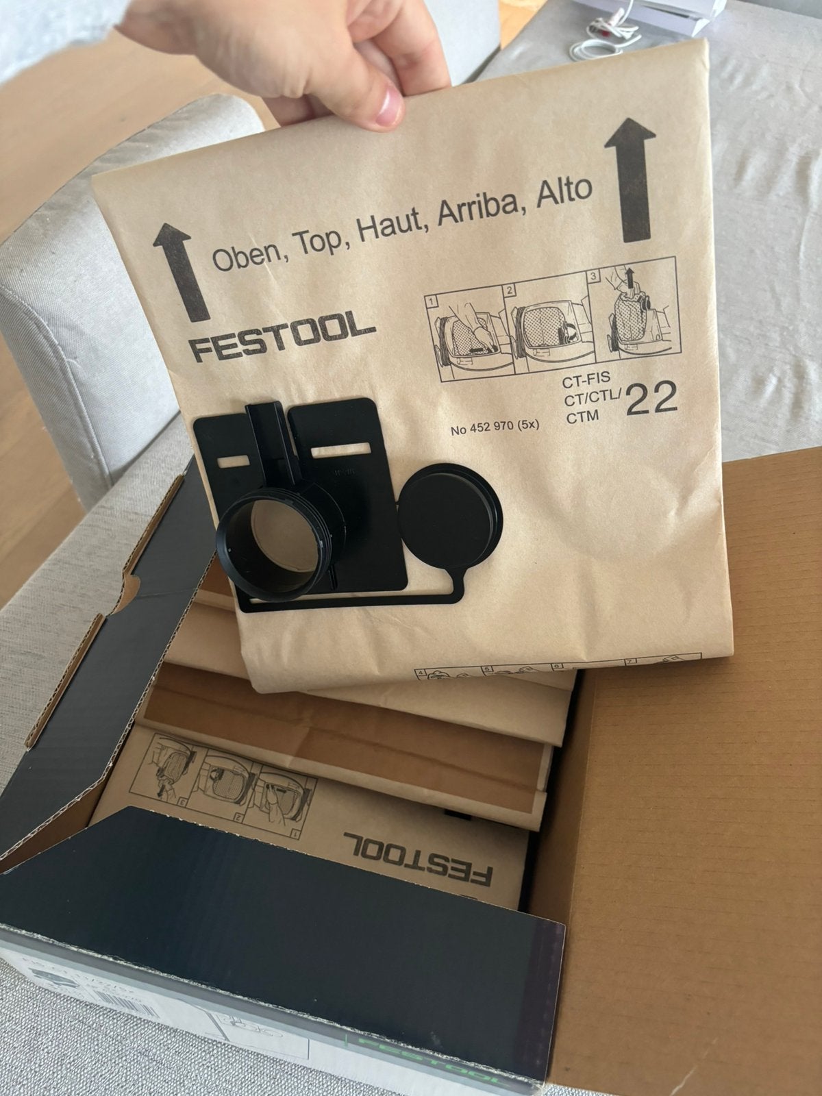 Festool stofzuigerzak CT22 4 zakken, Ophalen of Verzenden, Nieuw