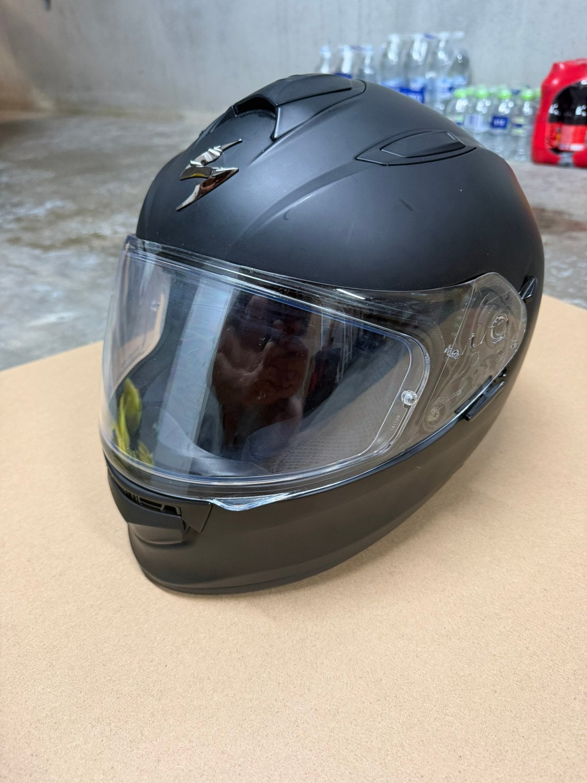Scorpion EXO helm matzwart – maat L 60 cm + zonnevizier, Ophalen, S, Integraalhelm