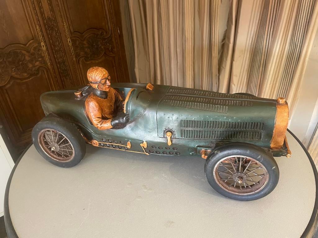Vintage auto Bugatti racing antiek, Ophalen