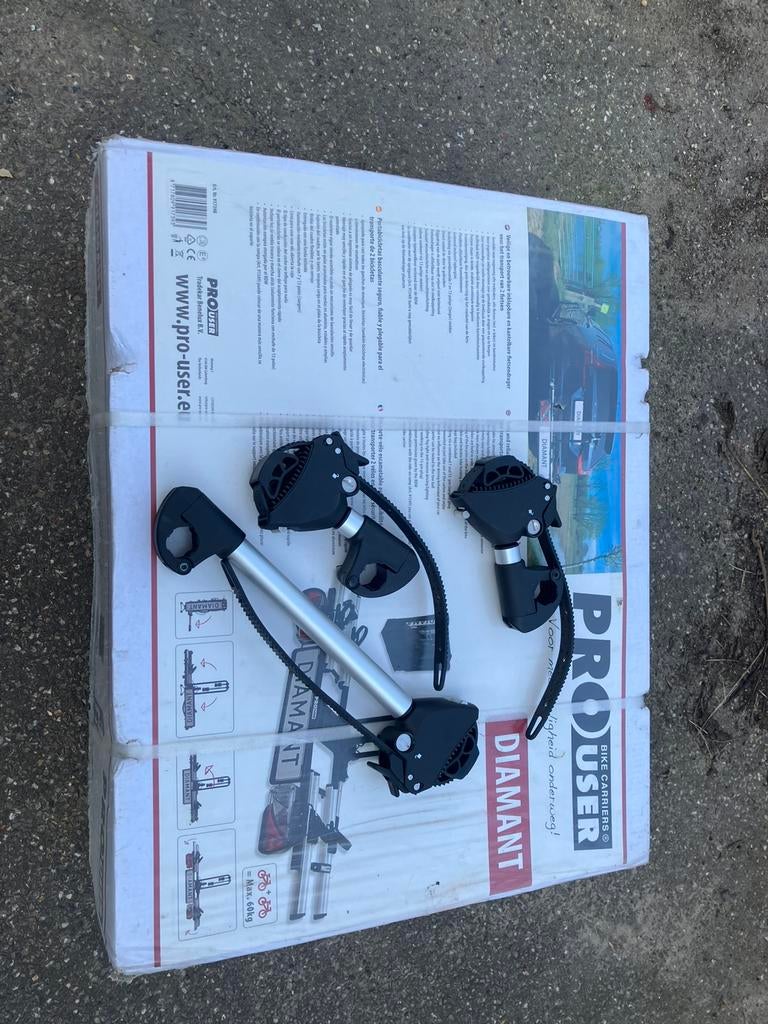 Fietsendrager voor 2 fietsen NIEUW in de doos, Autos : Divers, Porte-vélos, Neuf, Support d'attelage, 2 vélos, Vélo électrique