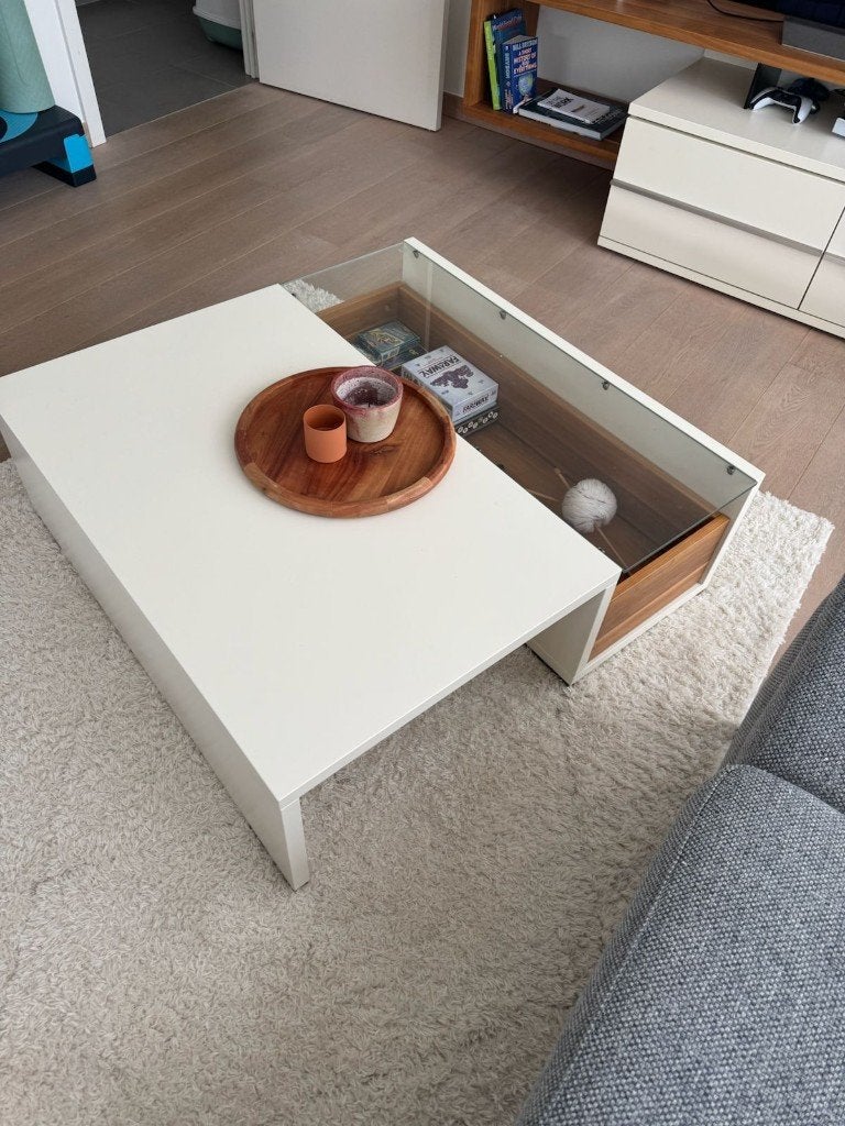 Salontafel, Huis en Inrichting, Tafels | Salontafels, Ophalen, 50 – 75, Eikenhout, Zo goed als nieuw