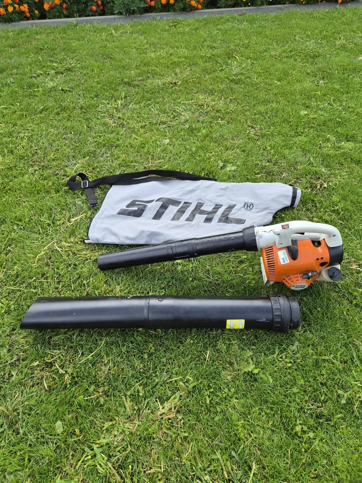 STIHL SH 56 Benzine Bladblazer Bladzuiger Zo goed als nieuw, Ophalen, Zo goed als nieuw, Benzine