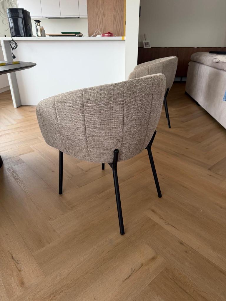 stoelen, Ophalen, Zo goed als nieuw, Stof, Grijs