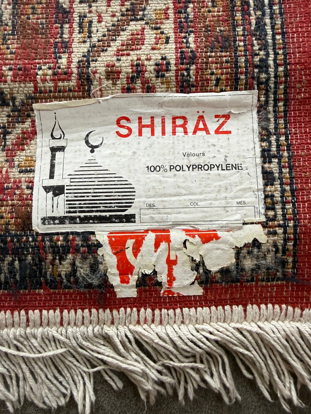 Tapijt SHIRAZ, Ophalen