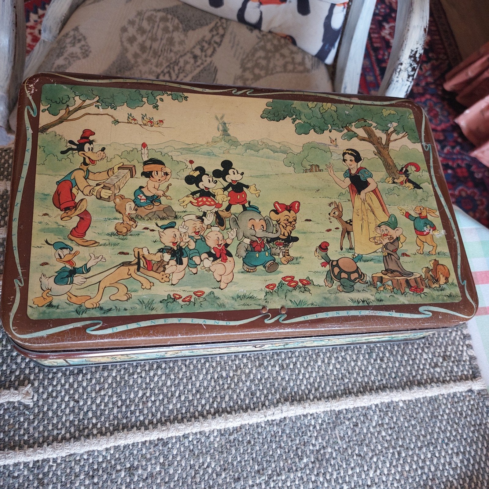 mooie blikken doos uit 1930 Walt Disney, Antiquités & Art, Enlèvement