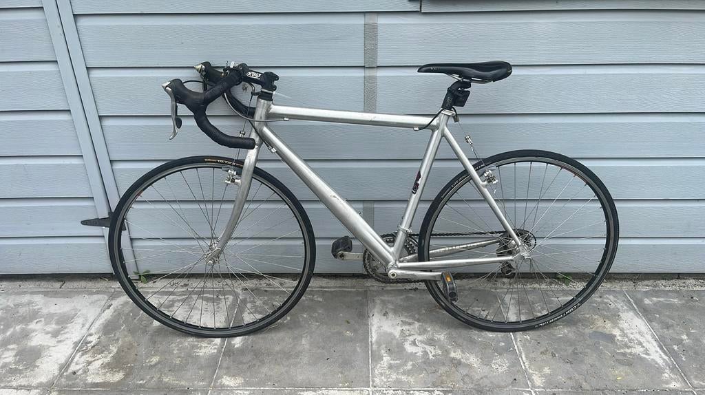 Zilvere koersfiets, Ophalen, Gebruikt, Minder dan 10 versnellingen, Overige merken
