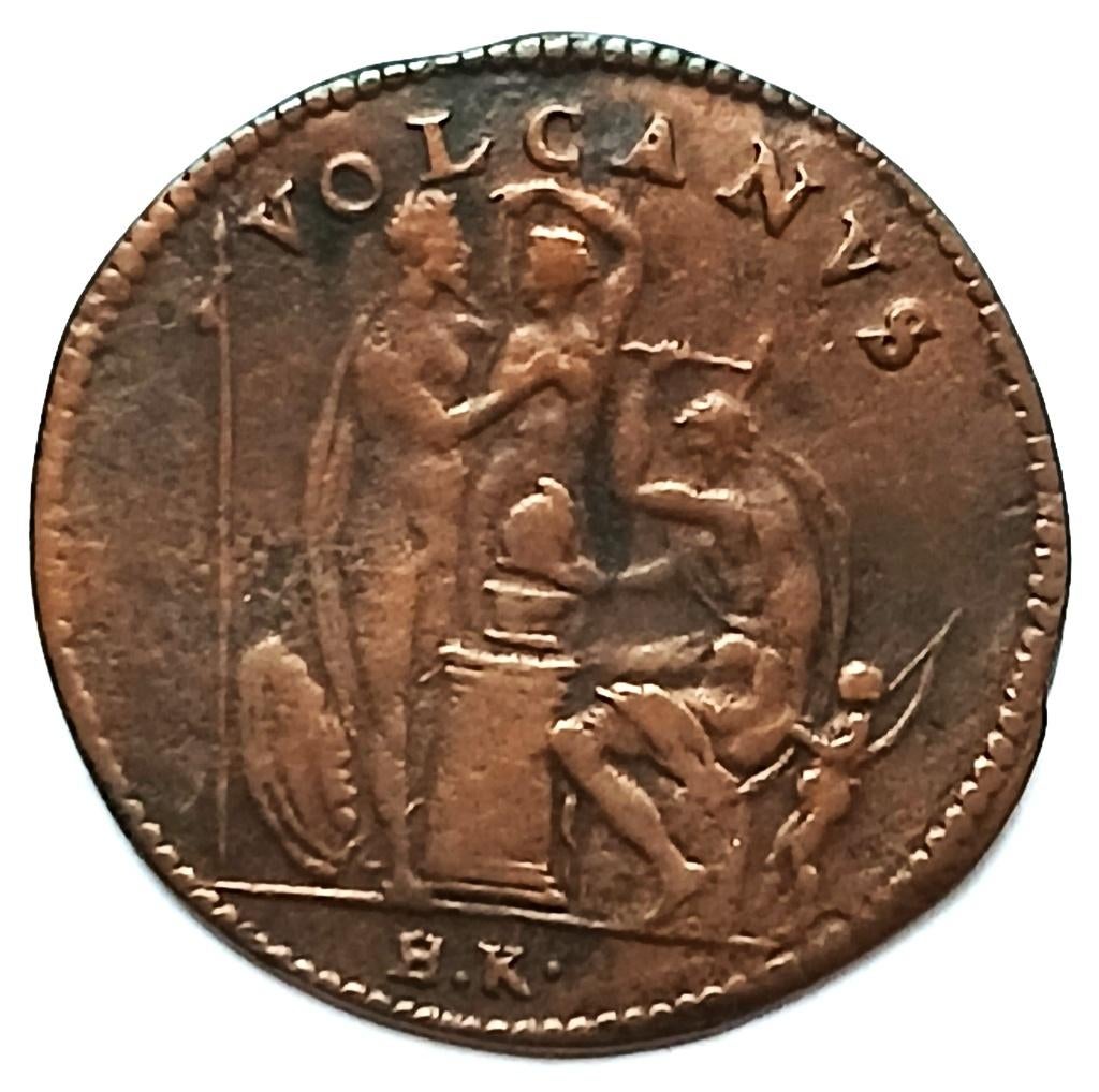 rekenpenning 1589 (ZJ) VOLCANUS CIPARISSUS Hans Krauwinckel, Ophalen of Verzenden, Overige materialen