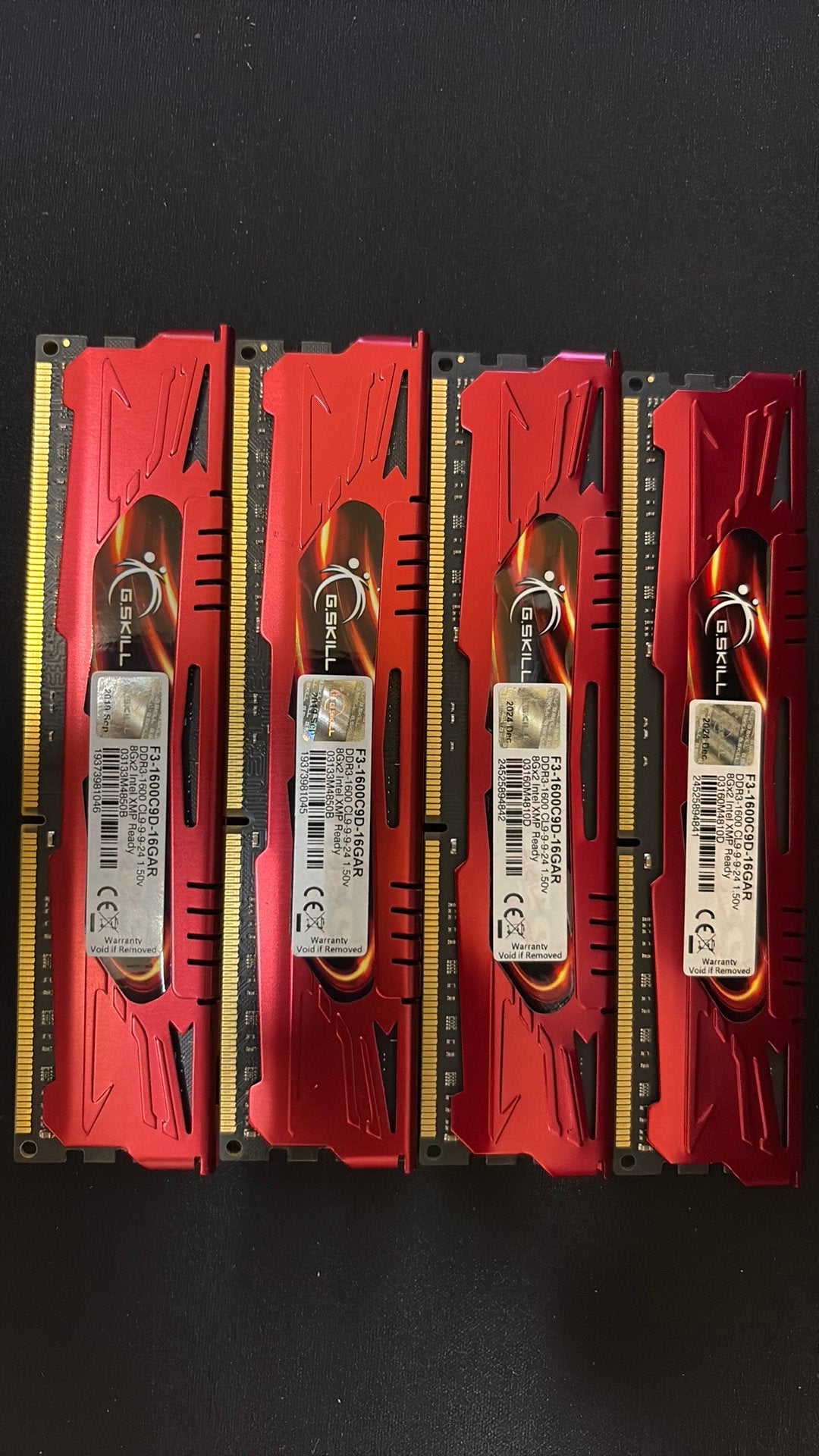 2 x g.skill ares DDR3-1600 CL9 XMP-ready tweekanaals kits, 32 GB, DDR3, Ophalen of Verzenden, Zo goed als nieuw