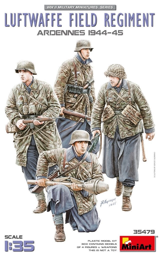 MINIART 35479 LUFTWAFFE FIELD REGIMENT ARDENNES 1944-45 1/35, Ophalen of Verzenden, Nieuw, 1:35 tot 1:50, Figuur of Figuren