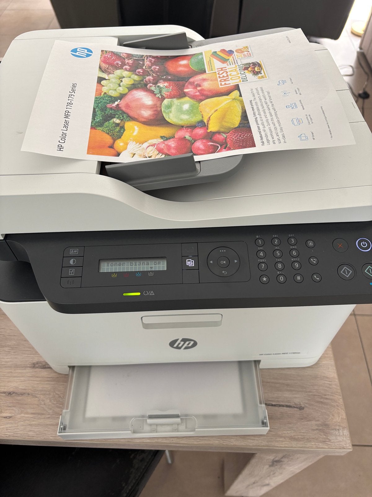 HP color laser mfp 179fnw met wisselstukken, Ophalen, All-in-one, Draadloos, Zo goed als nieuw