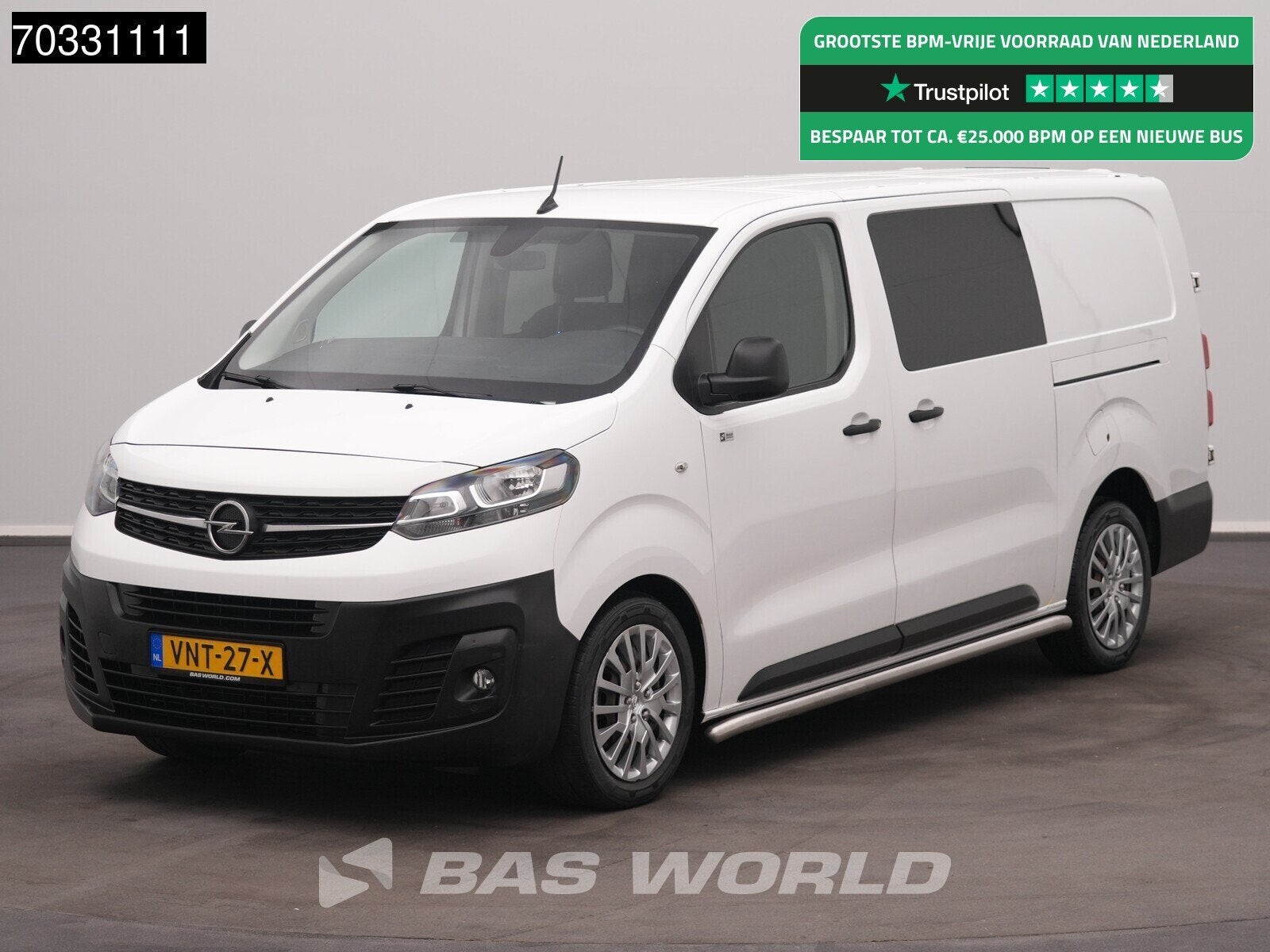Opel Vivaro 145PK Dubbel Cabine 2x Schuifdeur Automaat L3H1, Automaat, Stof, Euro 6, Wit