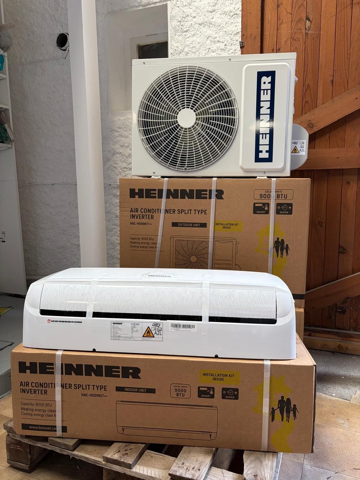 Heinner 9000 Btu Split airconditioner, Elektronische apparatuur, Airco's, Ophalen, Ventileren, Minder dan 60 m³, Nieuw