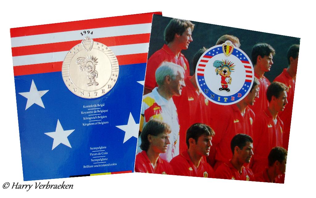 muntenset belgie rode duivels 1994, FDC stempelglans, Ophalen, Overig, Setje