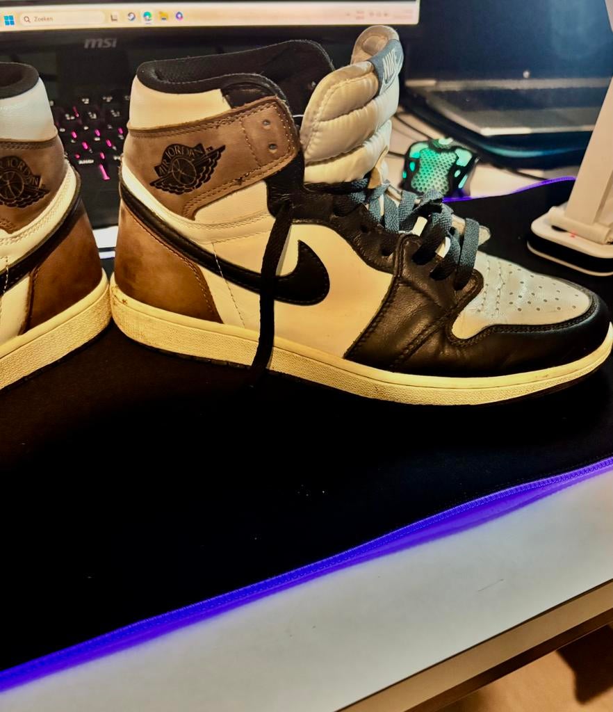 Air Jordan 1 Retro High OG Mokka – In Topstaat!, Ophalen of Verzenden, Zo goed als nieuw