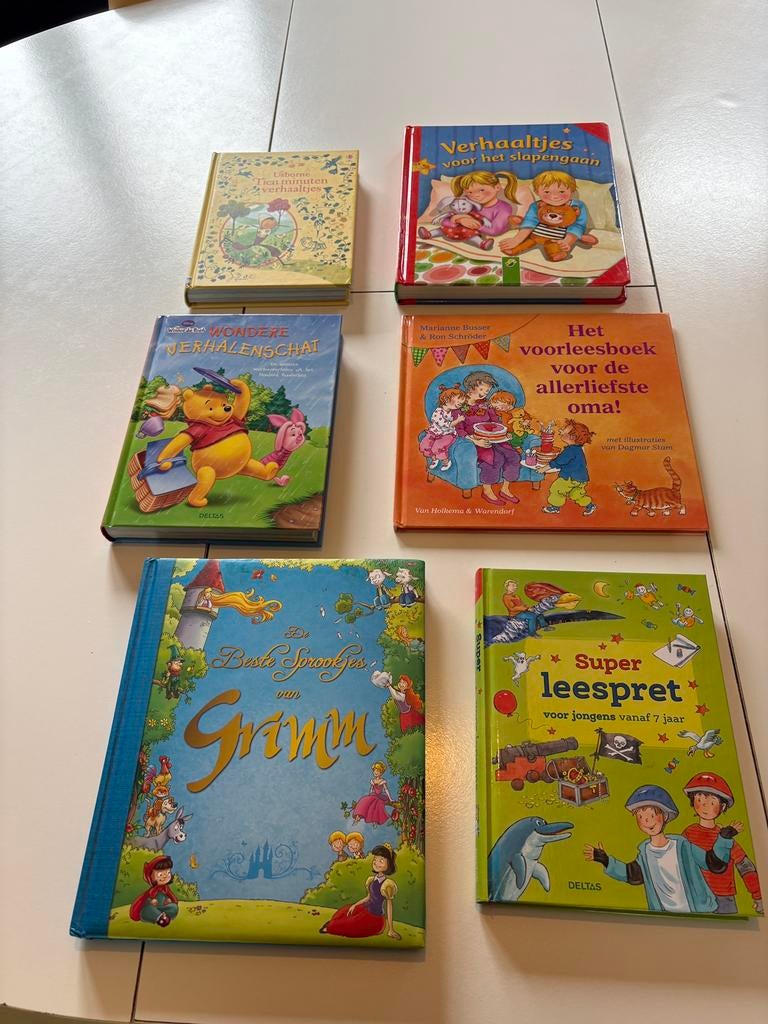 Set van 5 voorlees/kinderboeken - Grimm, Enlèvement, Comme neuf, Contes (de fées)