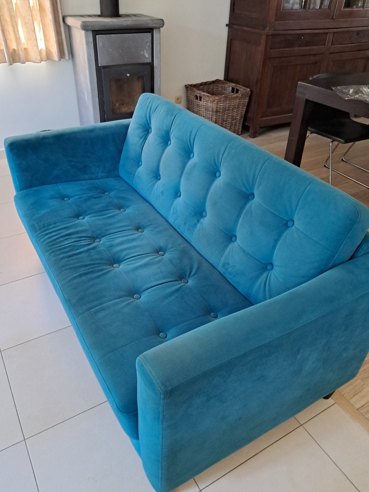 Zetel turquoise, Huis en Inrichting, Ophalen
