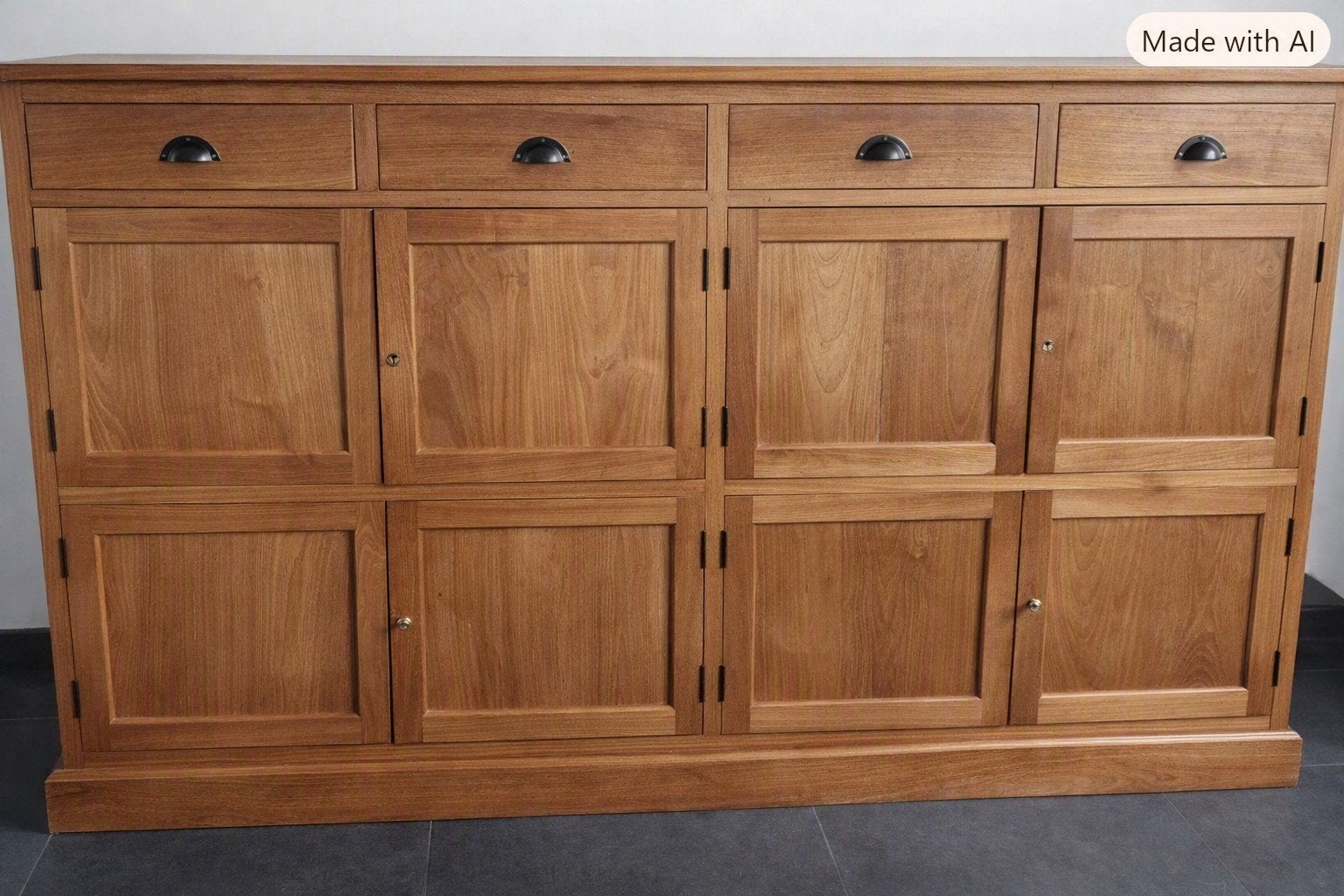 Dressoir te koop 207 x 55cm, Huis en Inrichting, Ophalen, Met lade(s), Teakhout, 200 cm of meer