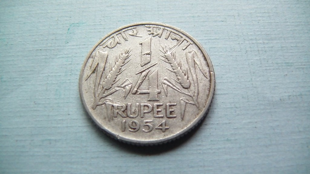 inde 1/4 rupee 1954, Ophalen