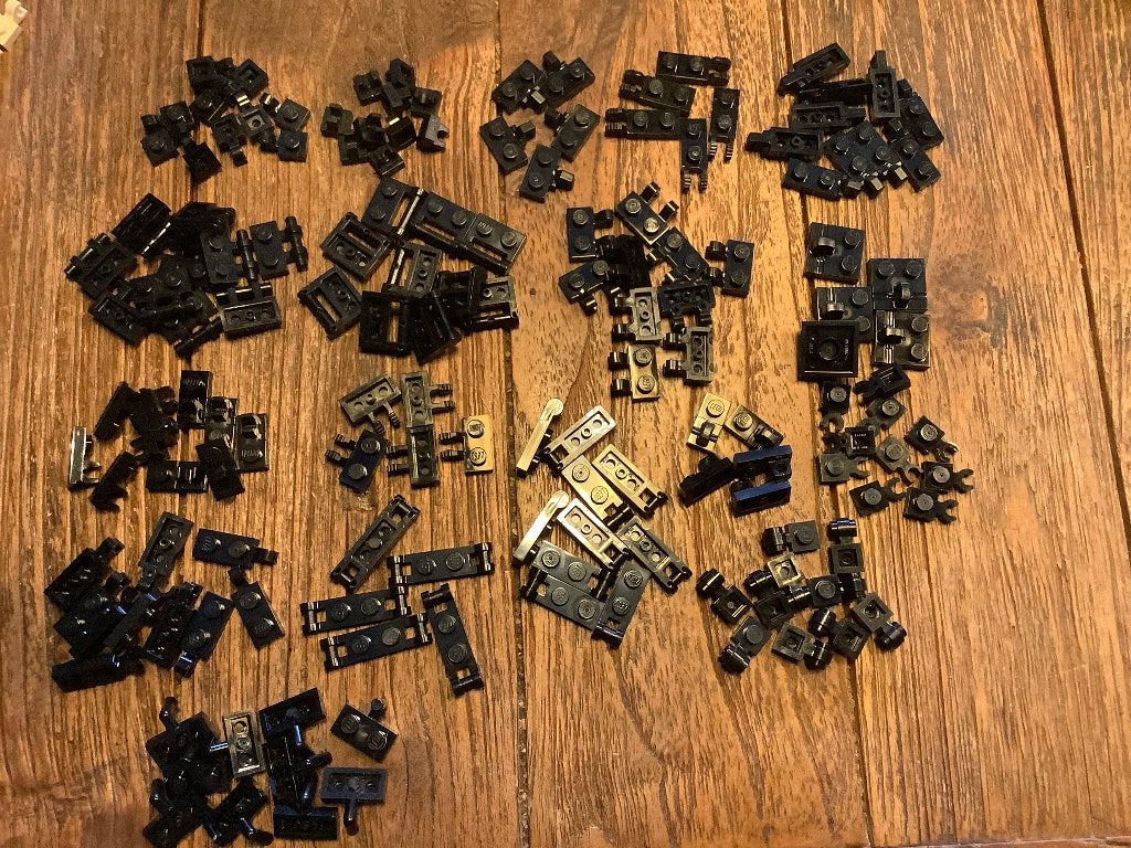 Lego koppelstukjes zwart 145 stuks / 29-2-3, Enlèvement ou Envoi, Comme neuf, Briques en vrac, Lego