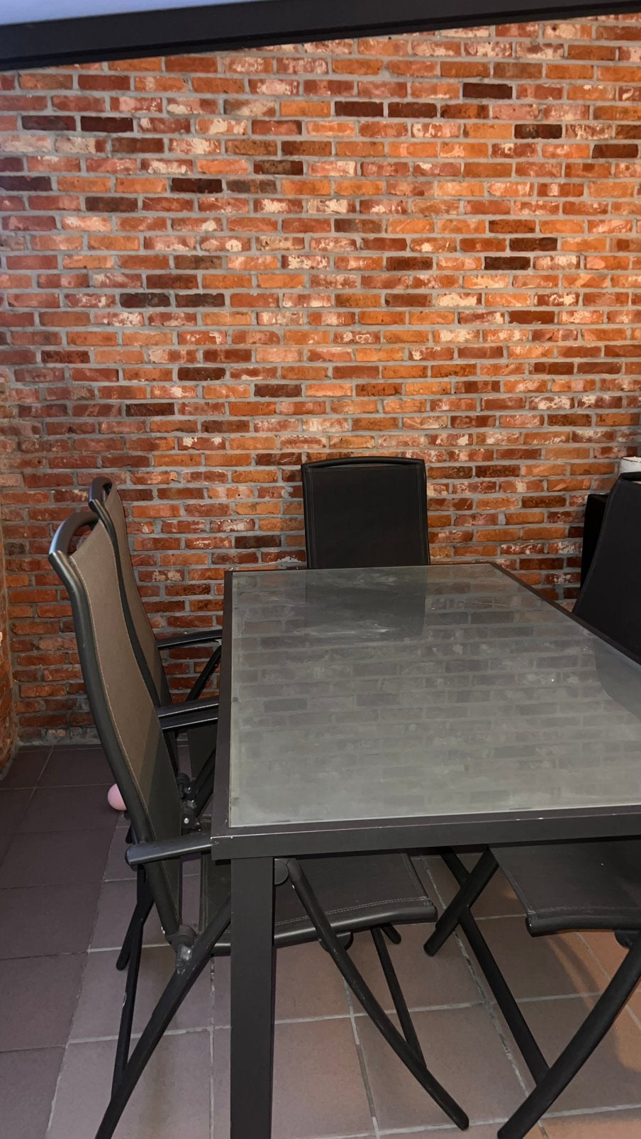 Terrastafel, 5 stoelen inbegrepen, Tuin en Terras, Ophalen, 5 zitplaatsen, Gebruikt, Eettafel