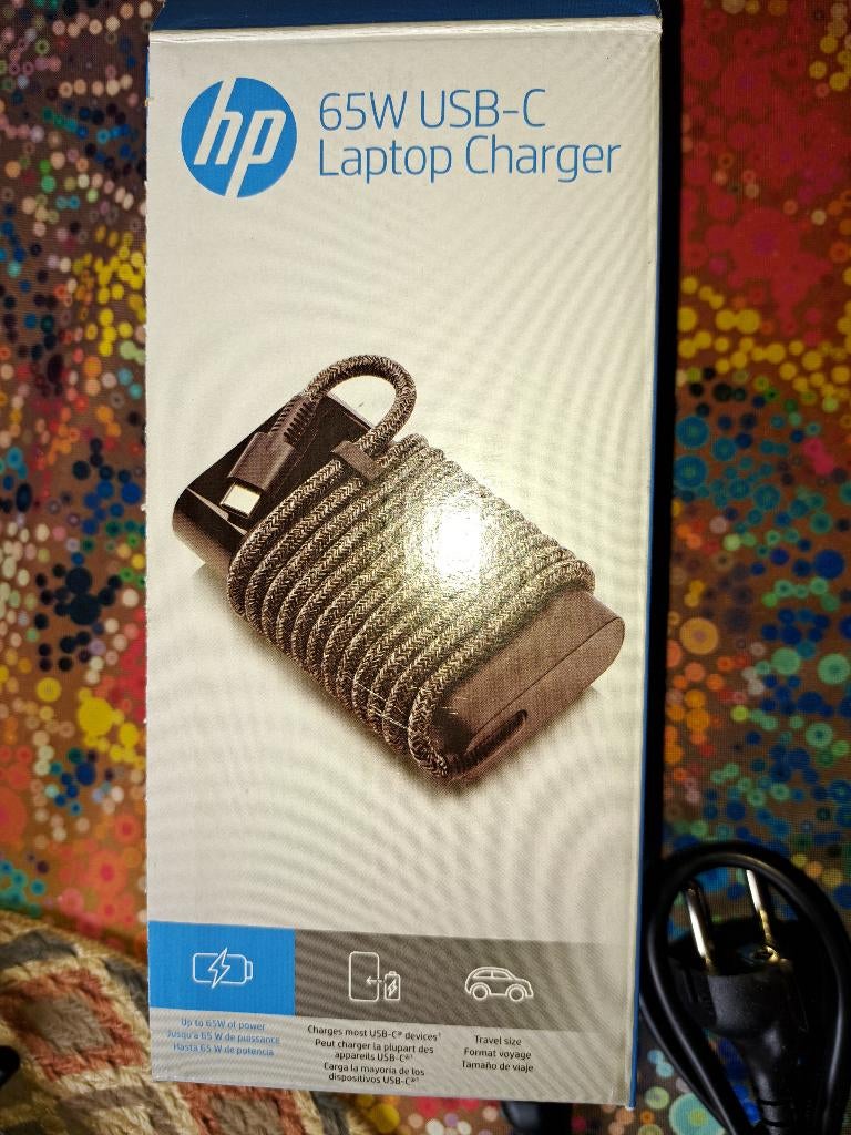 HP 65W USB-C Laptop Charger, Computers en Software, Laptop-opladers, Ophalen, Nieuw, HP