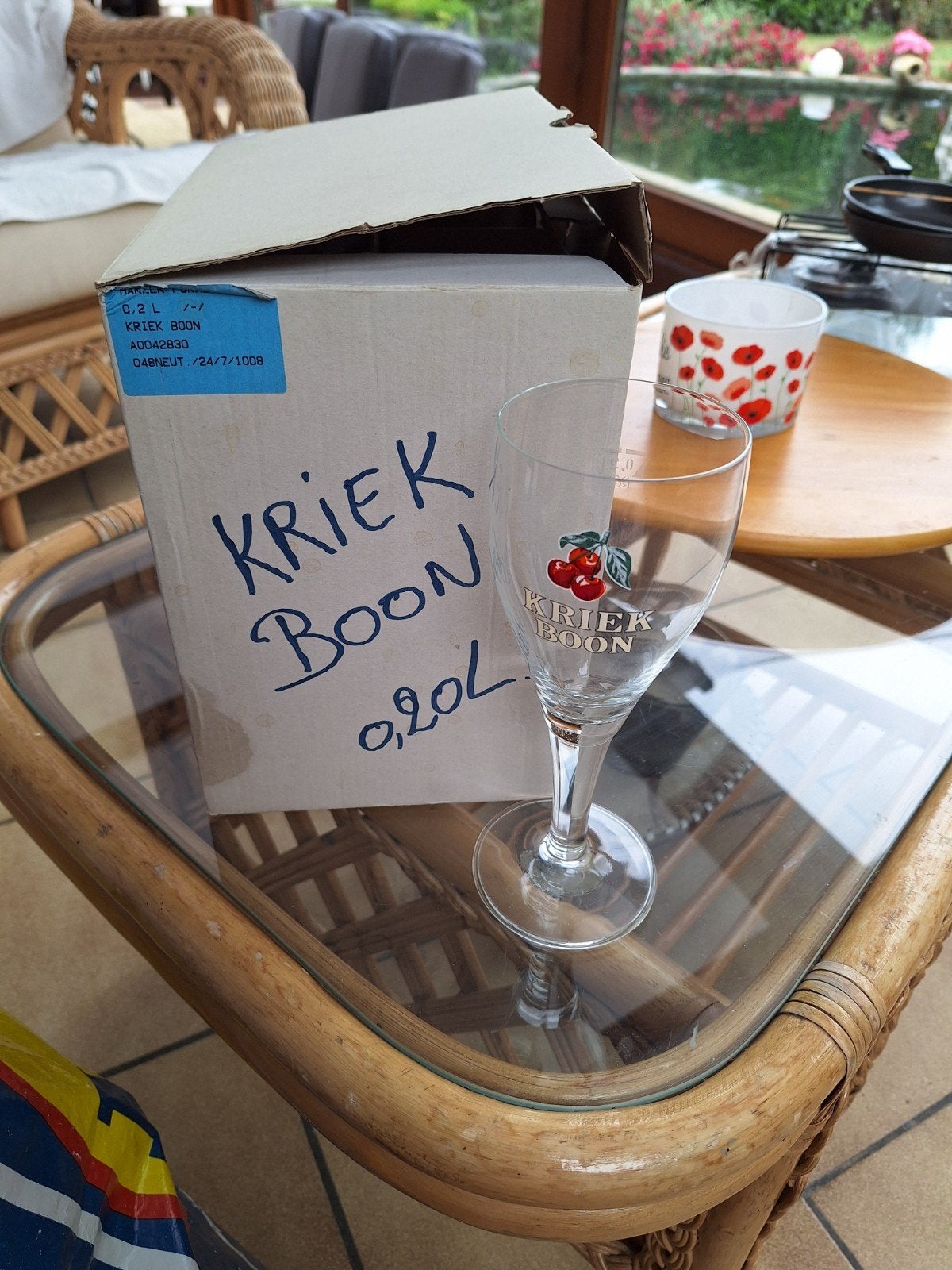 6 verres Kriek Boon, Verzamelen, Ophalen, Nieuw