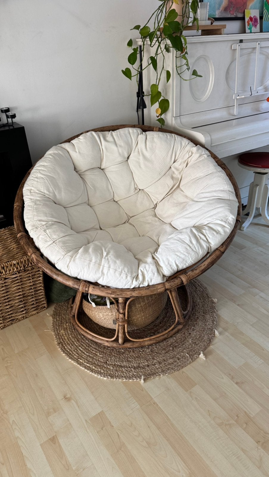 Papasan, Maison & Meubles, Osier ou Rotin, Moins de 150 cm, Enlèvement, Bohemian style