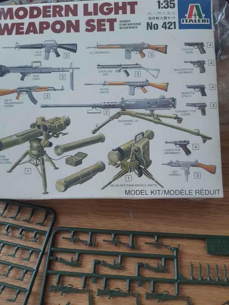 Modern light weapon set modelbouw discontinued, Ophalen, Nieuw, 1:35 tot 1:50, Figuur of Figuren