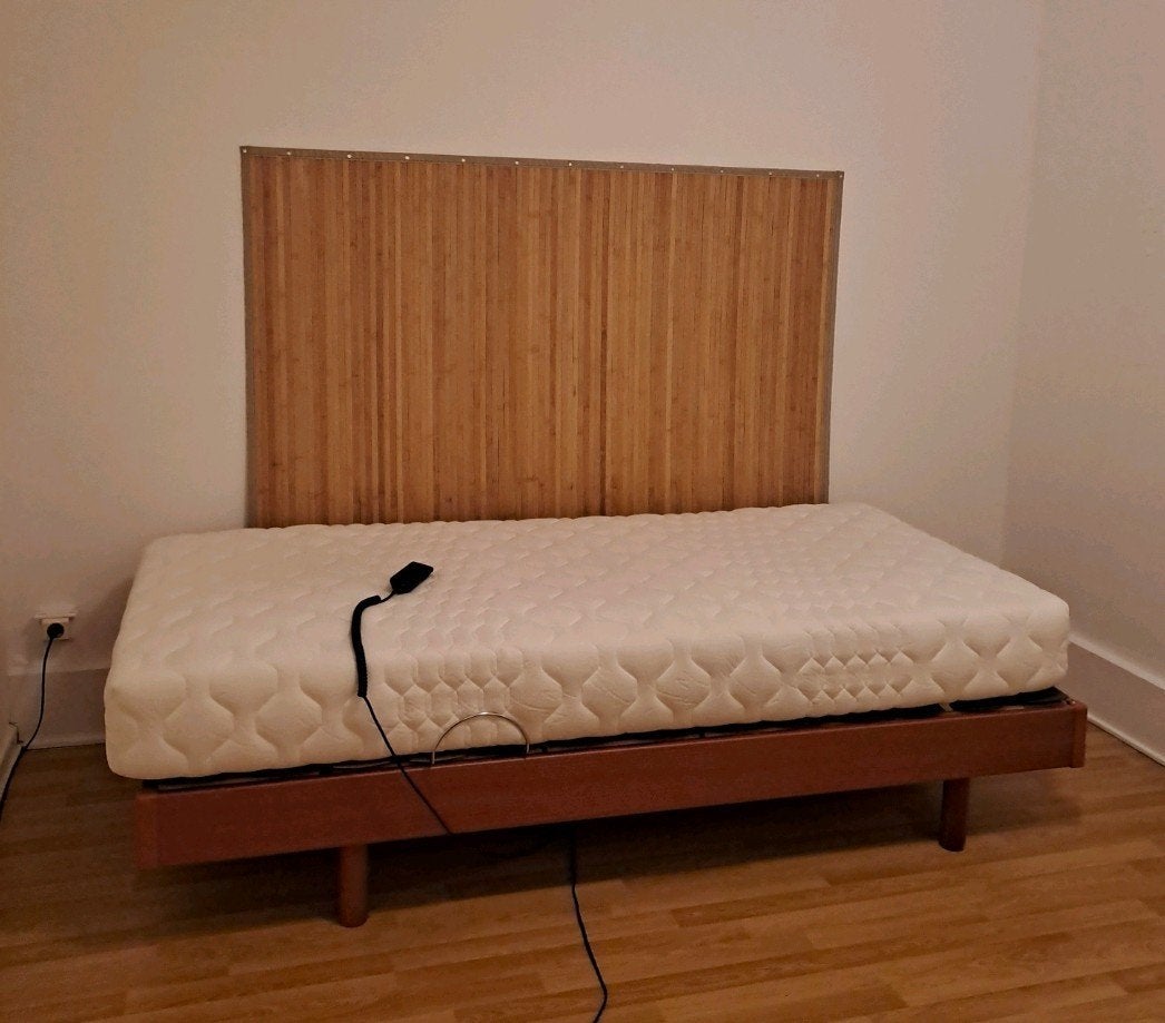 Lit sommier électrique - matelas orthopédique - 1 pers., 100 cm, Brun, Enlèvement, Réglable