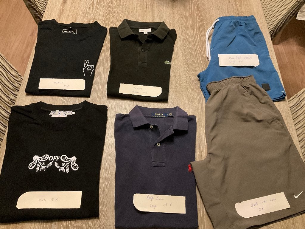 T-Shirts lacoste , Ralph Lauren , Calvin klein, Ophalen, Gedragen, Maat 48/50 (M)