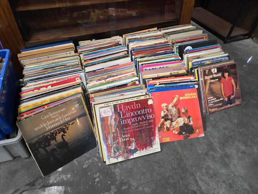 Groot lot vinyl platen, lp's, singels, Ophalen, Gebruikt, Overige formaten, Complilatie