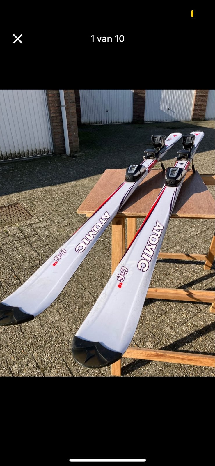 1 paar skilatten atomic 165cm & skibotten salemon maat 43, Sport en Fitness, Ophalen, Zo goed als nieuw, Atomic