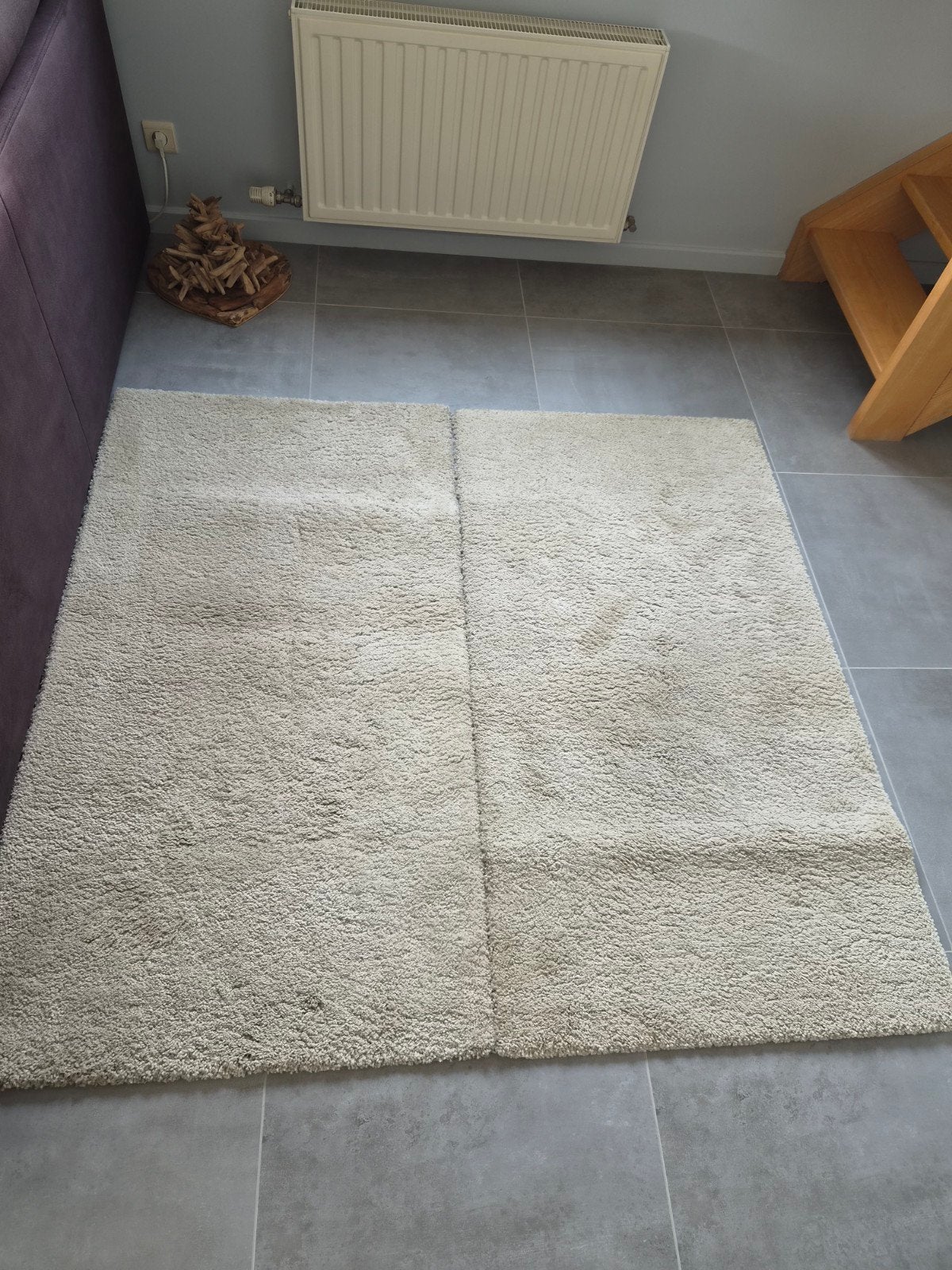 2 IKEA STOENSE vloerkleden - gebroken wit, Ophalen, Wit