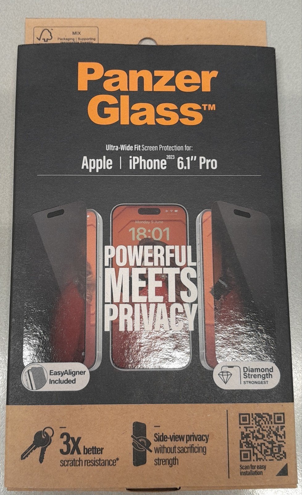 Iphone 15 PRO screenprotector, Nieuw, Ophalen of Verzenden, Screenprotector, PanzerGlass